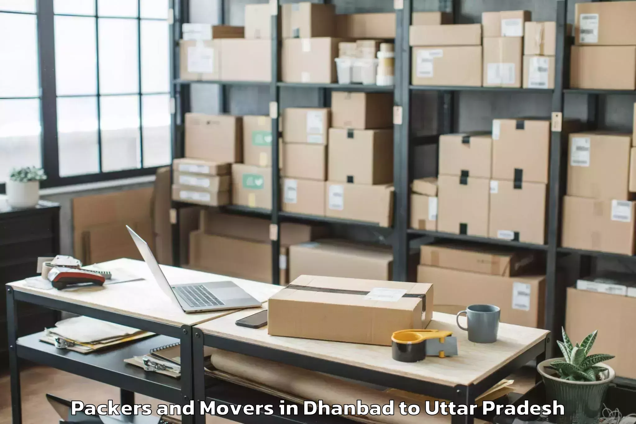 Reliable Dhanbad to Phoenix United Mall Lucknow Packers And Movers